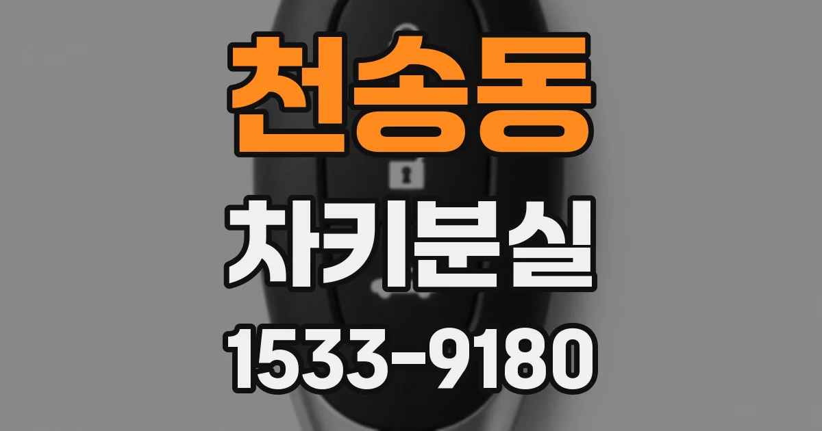 천송동 차키분실