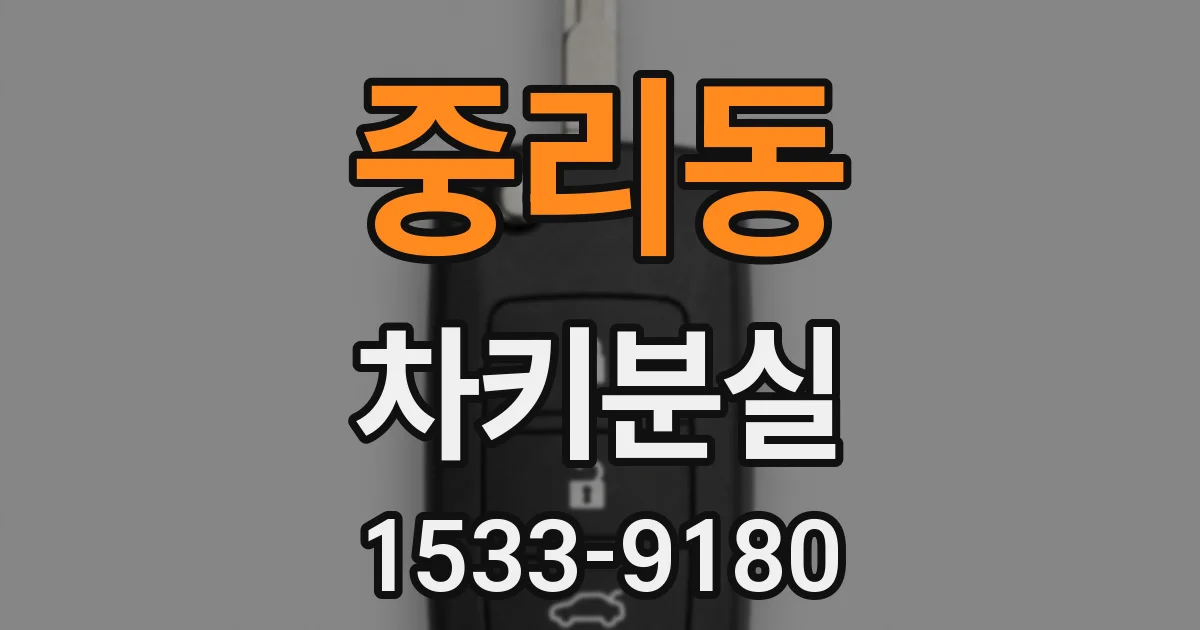 중리동 차키분실