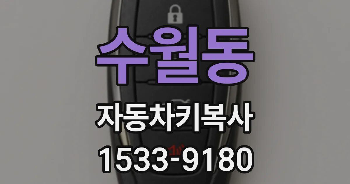 수월동 자동차키복사