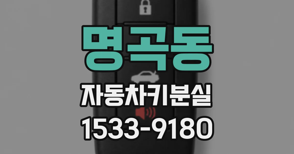 명곡동 자동차키분실