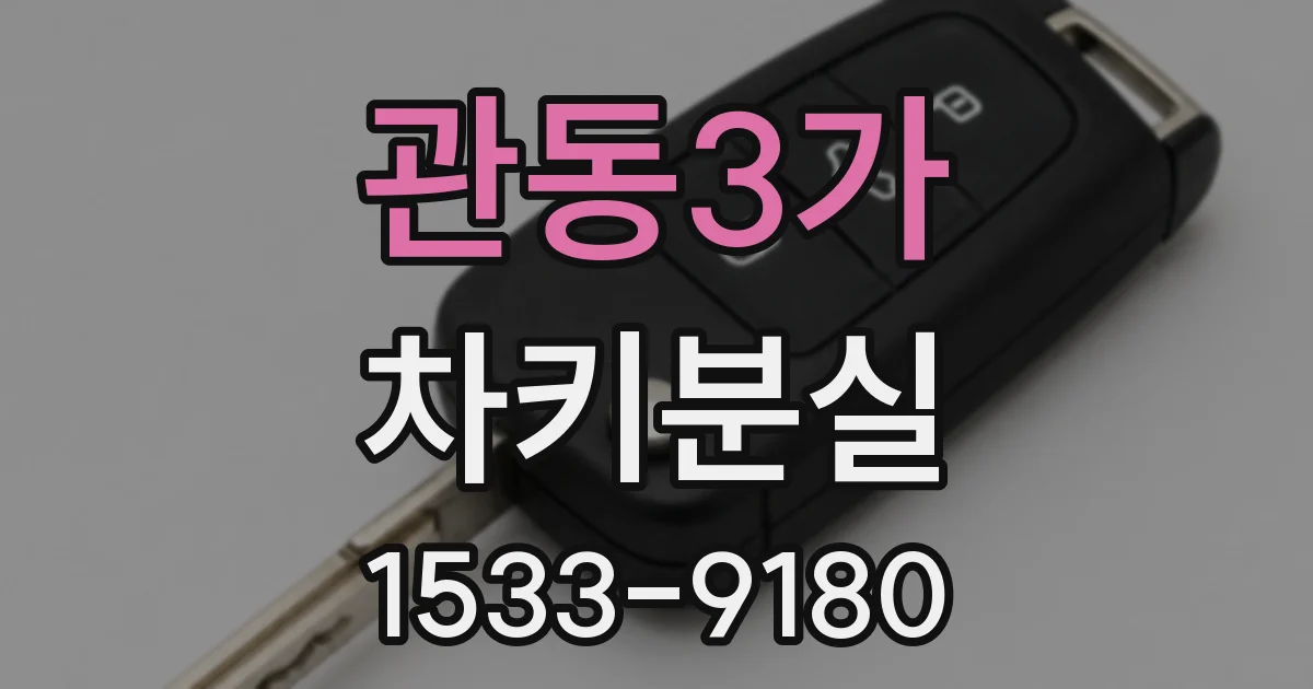 관동3가 차키분실