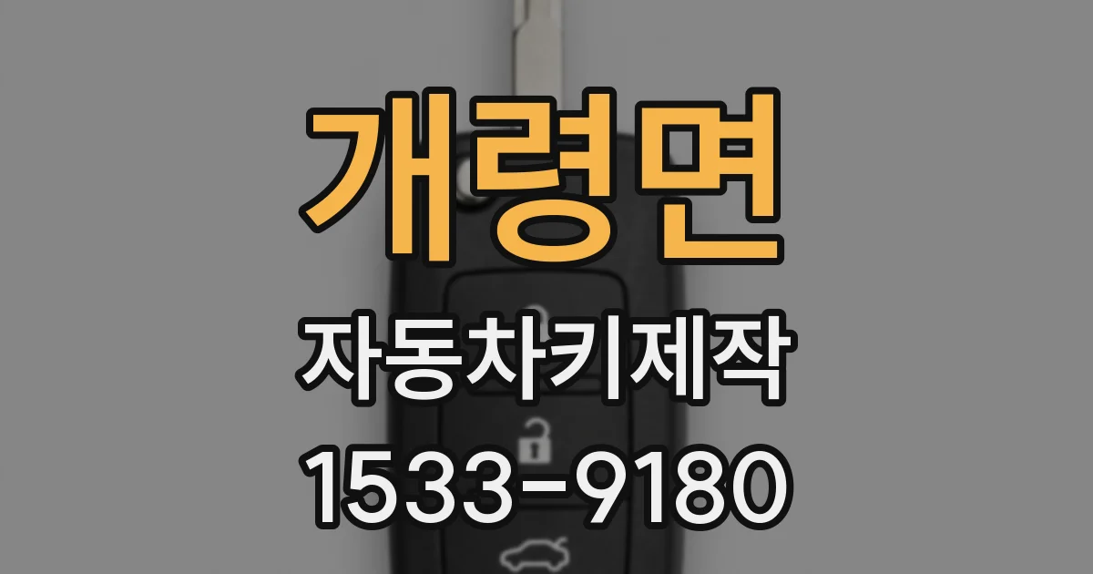 개령면 자동차키제작