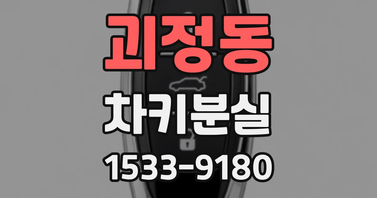 괴정동 차키분실