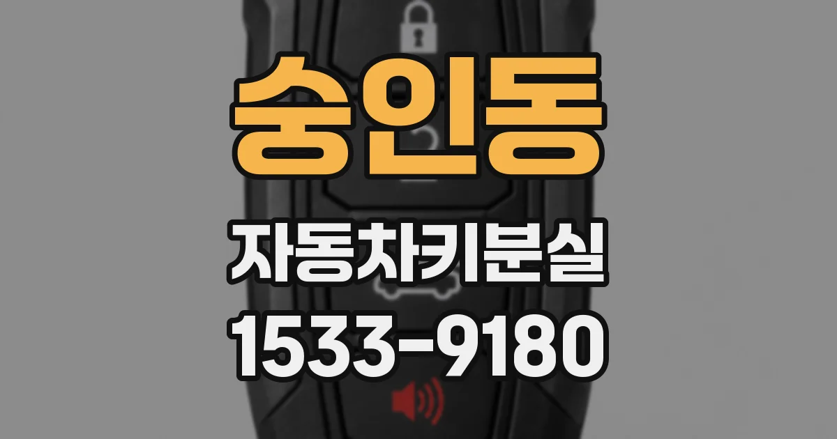숭인동 자동차키분실