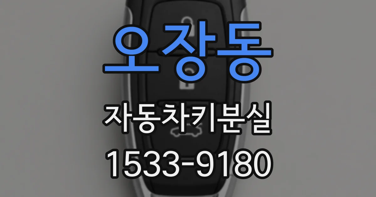 오장동 자동차키분실