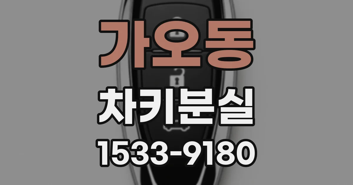 가오동 차키분실