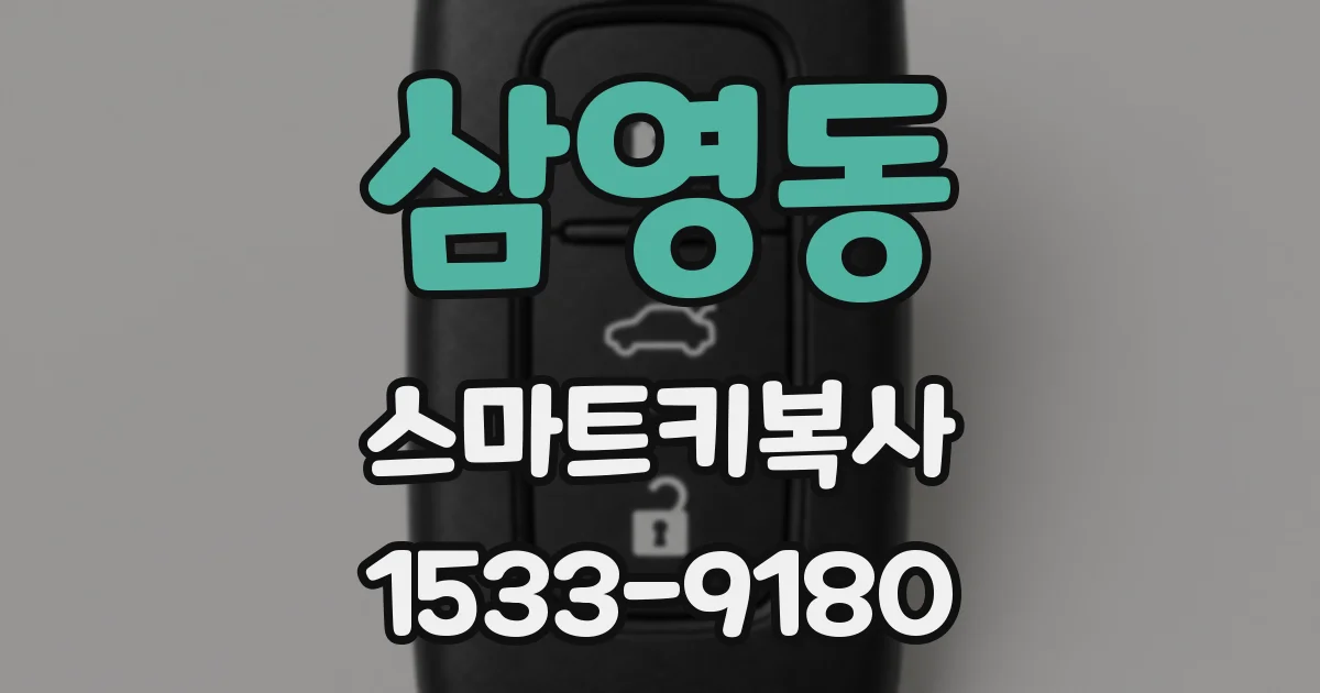 삼영동 스마트키복사
