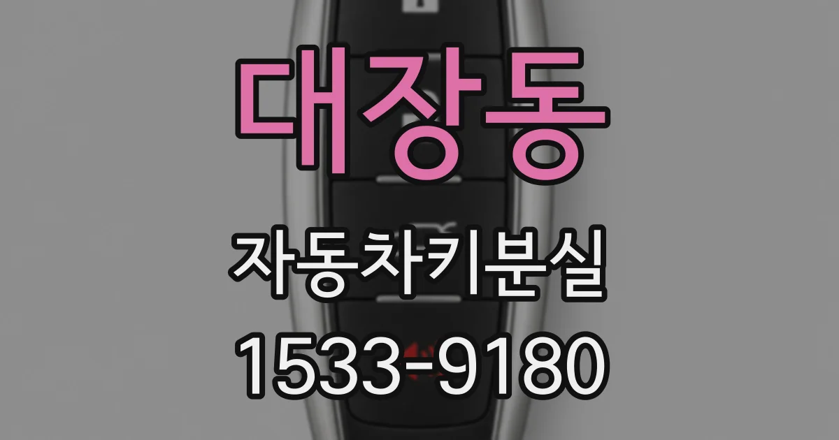 대장동 자동차키분실