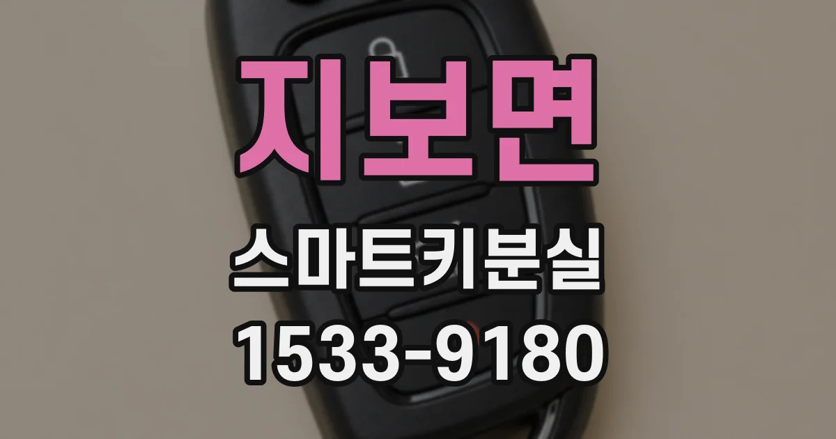 지보면 스마트키분실