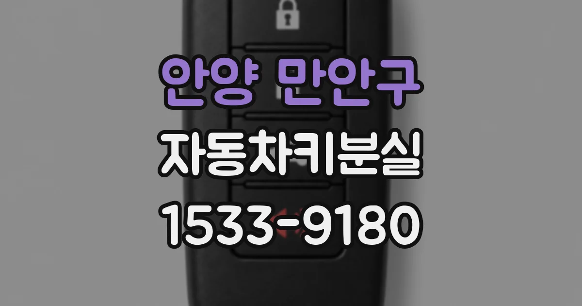 안양 만안구 자동차키분실