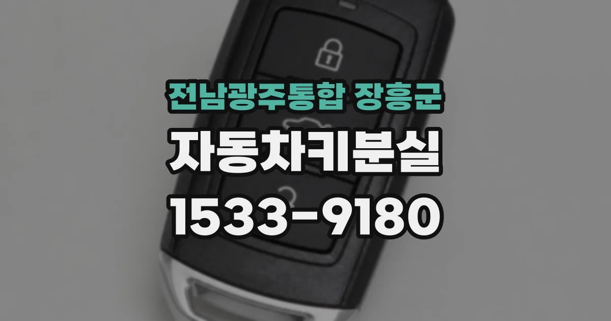 전남광주통합 장흥군 자동차키분실