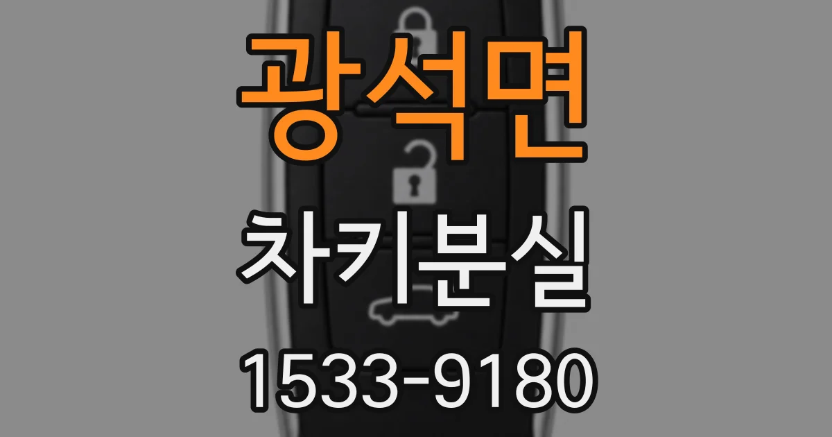 광석면 차키분실