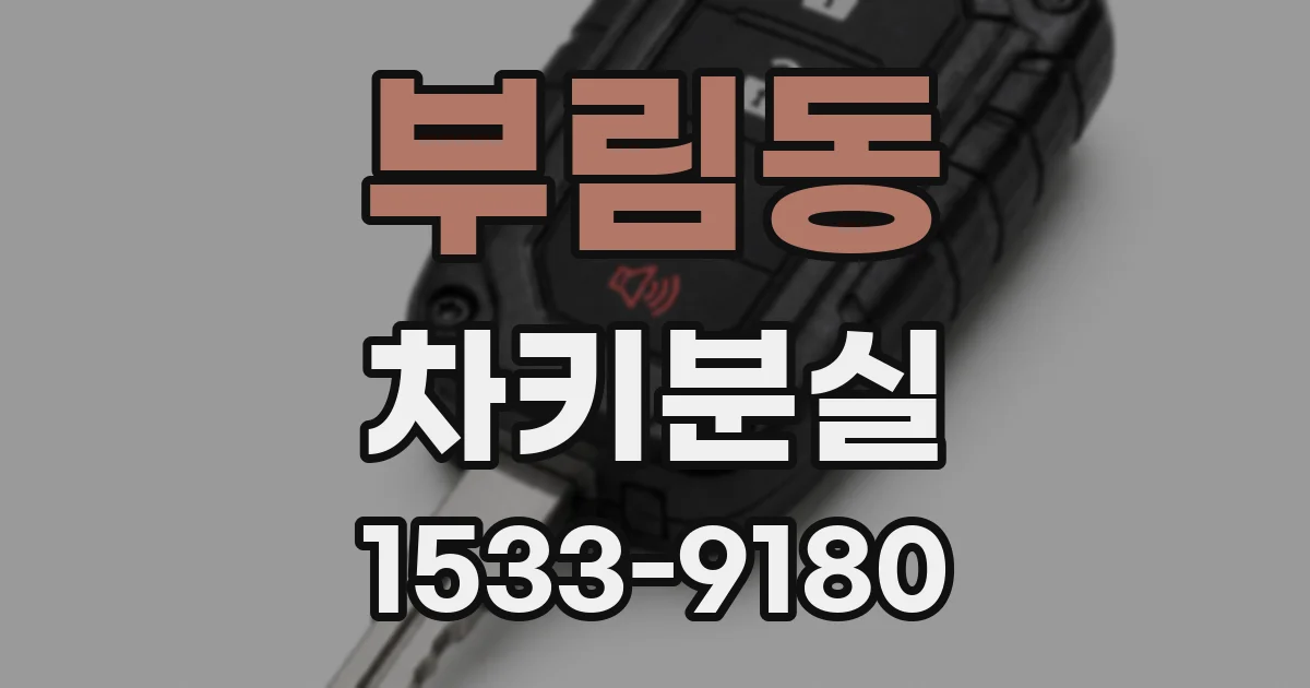 부림동 차키분실