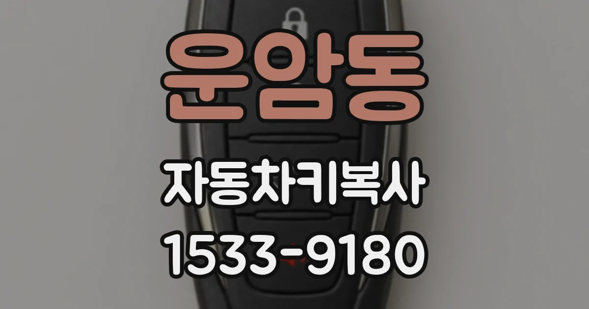 운암동 자동차키복사