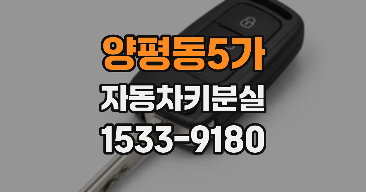 양평동5가 자동차키분실