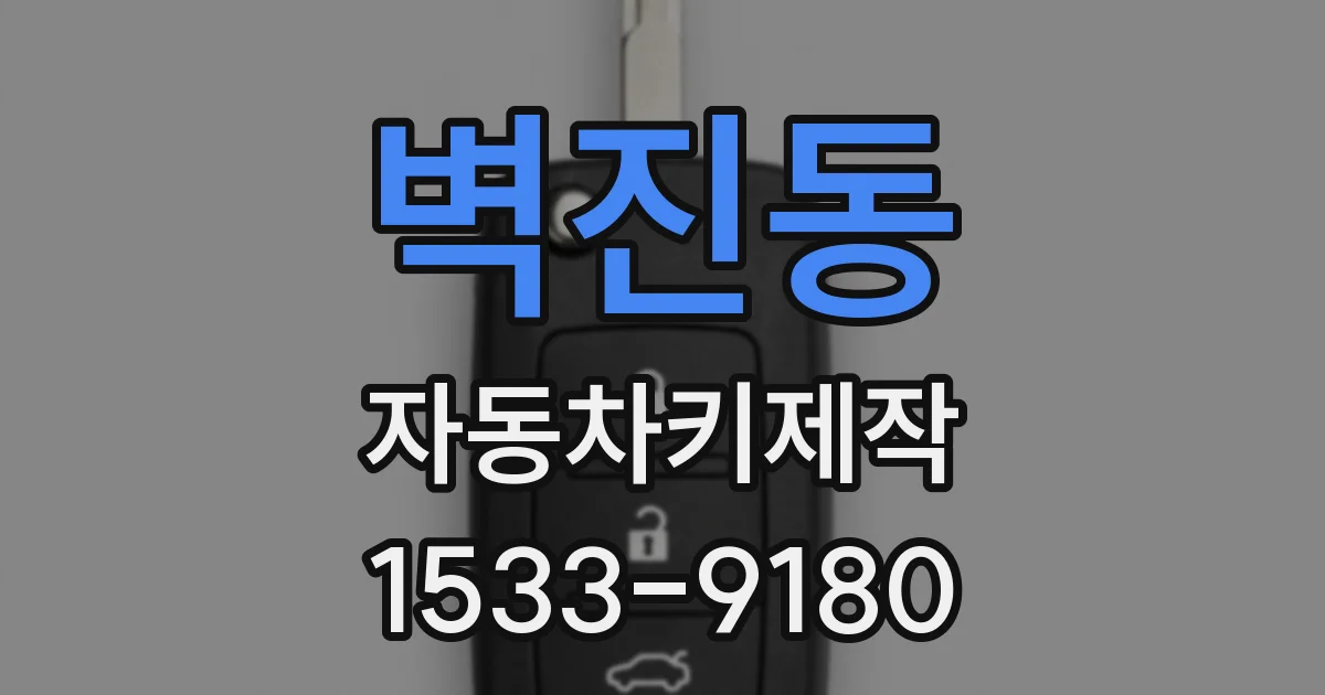벽진동 자동차키제작