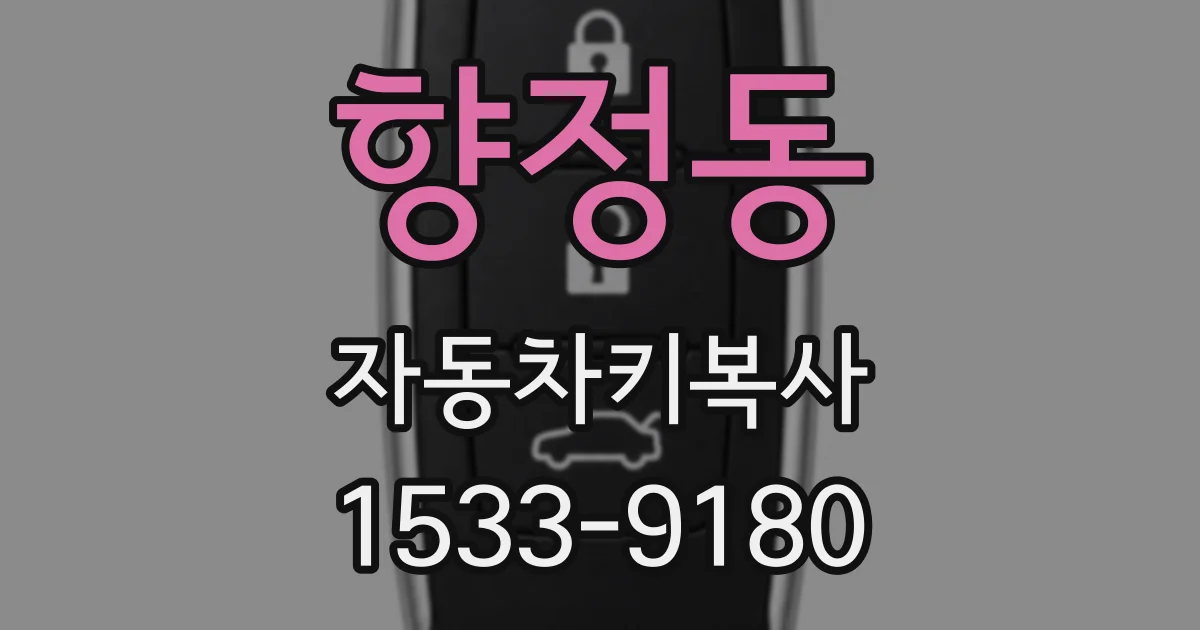 향정동 자동차키복사