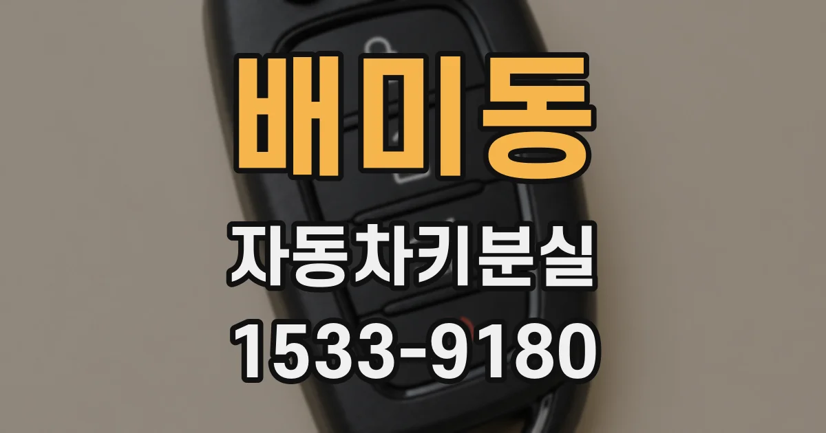 배미동 자동차키분실