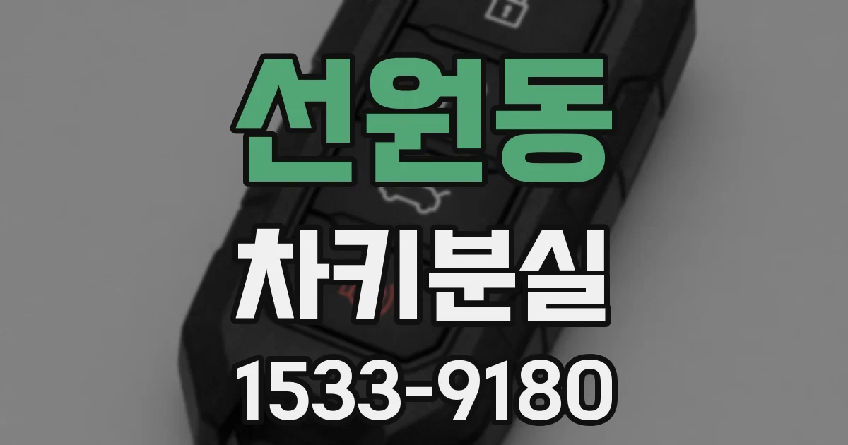 선원동 차키분실