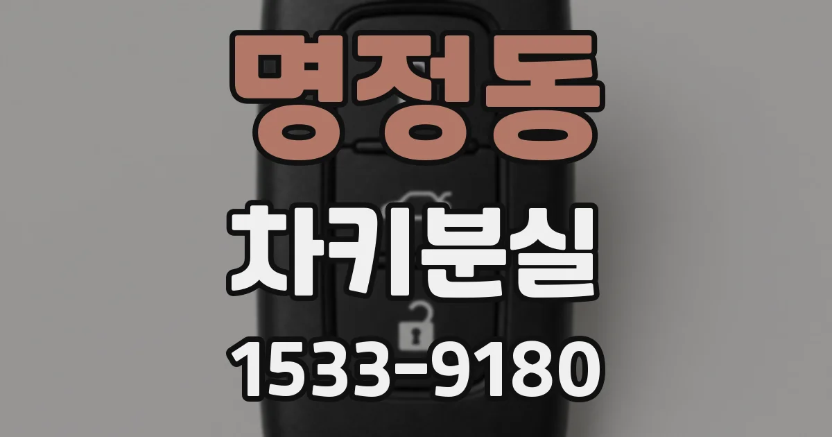 명정동 차키분실