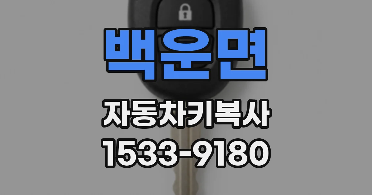 백운면 자동차키복사