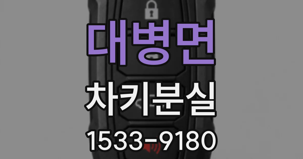 대병면 차키분실