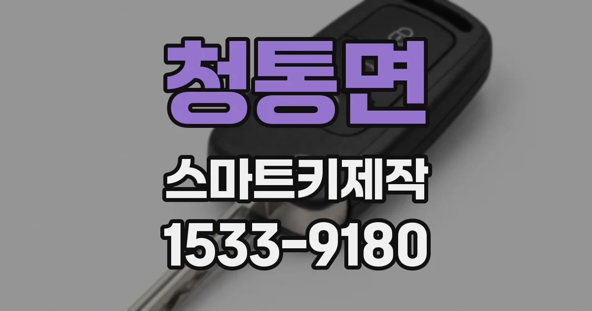 청통면 스마트키제작