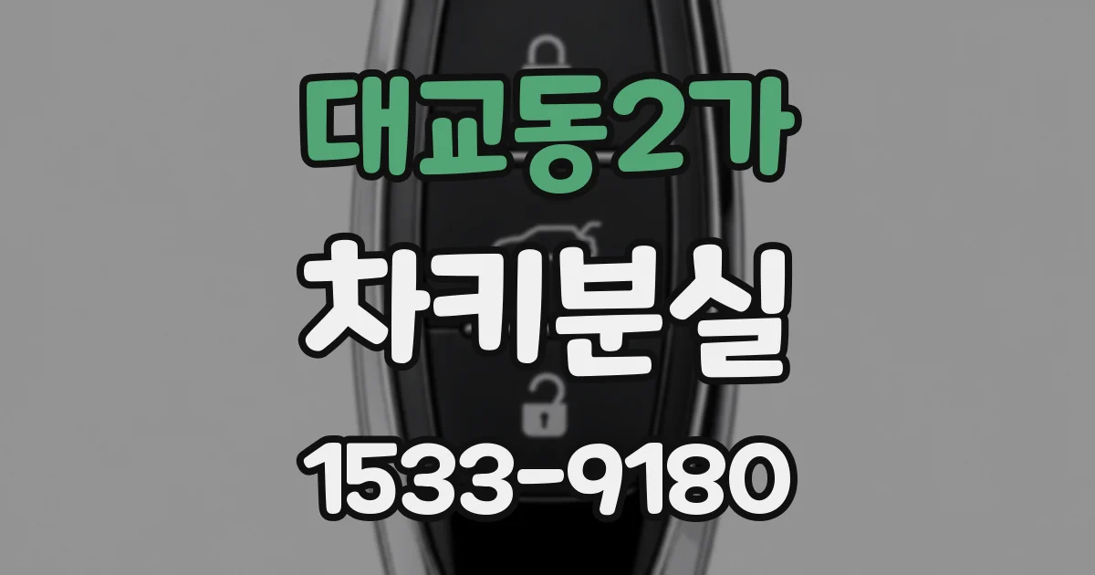 대교동2가 차키분실