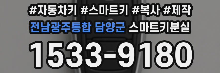 전남광주통합 담양군 스마트키분실