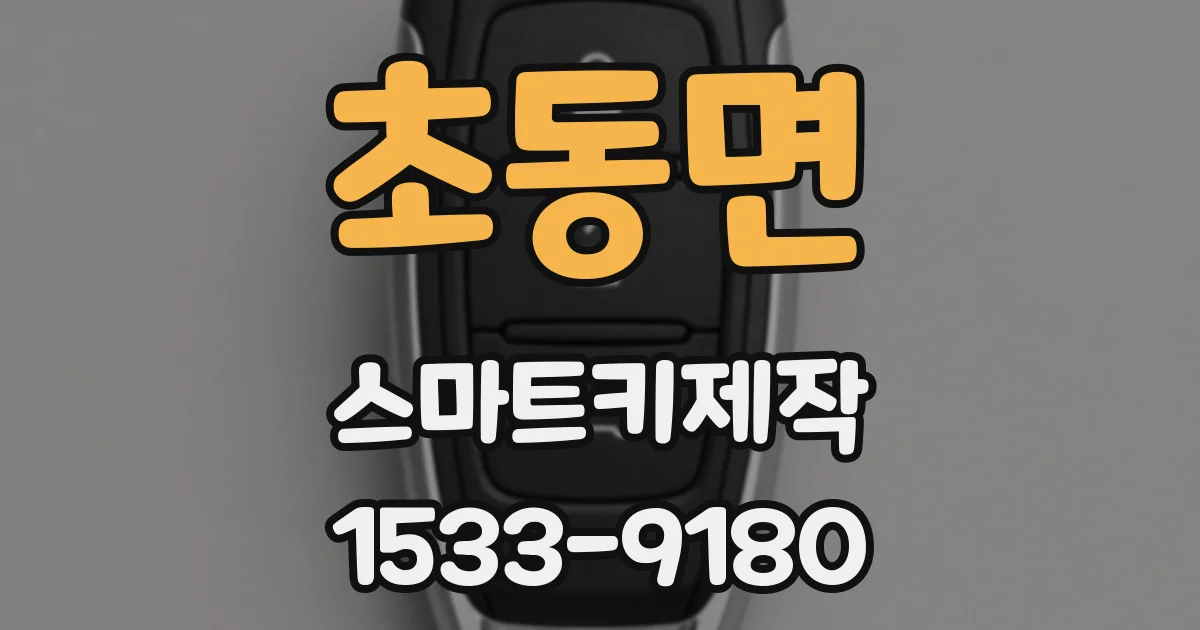 초동면 스마트키제작