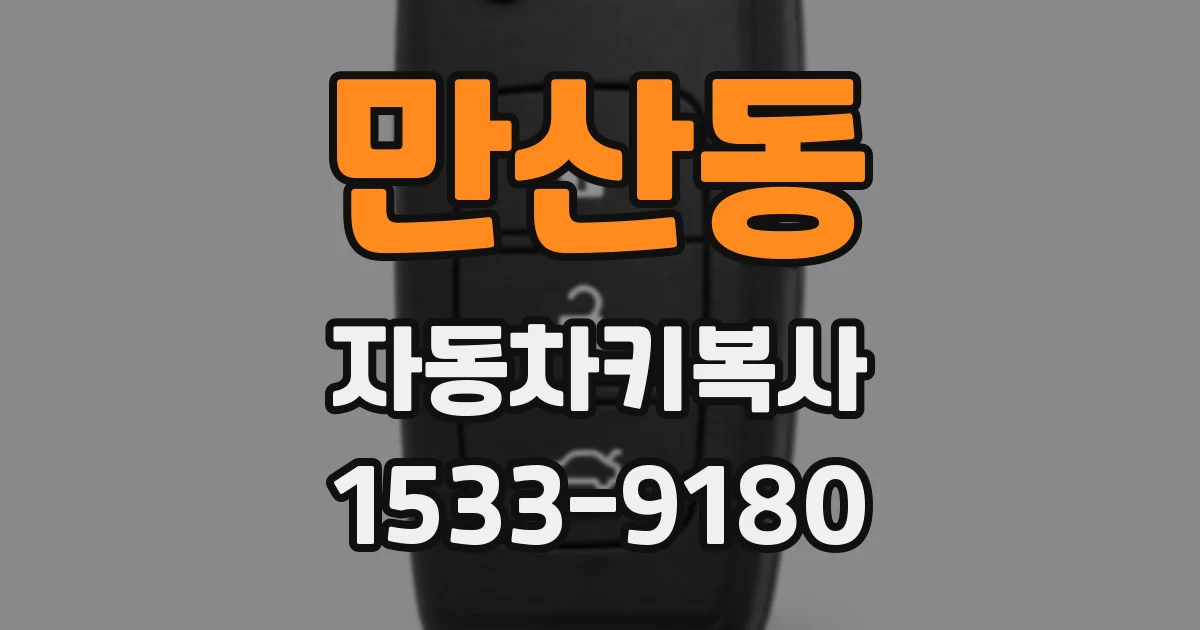 만산동 자동차키복사