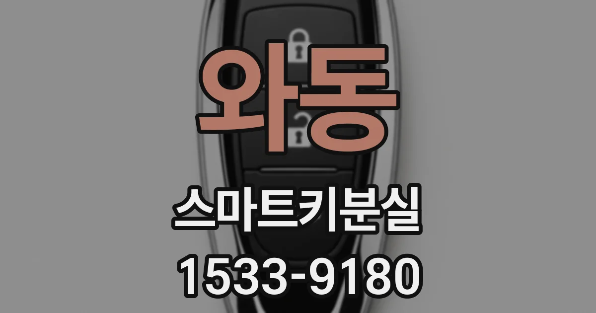 와동 스마트키분실