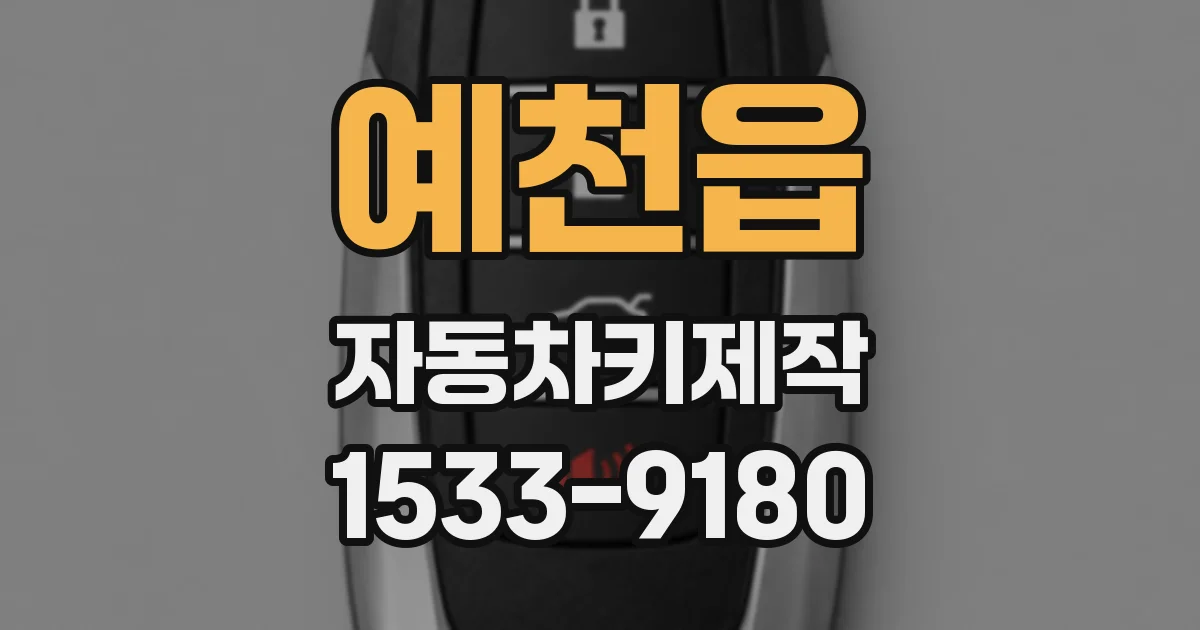 예천읍 자동차키제작