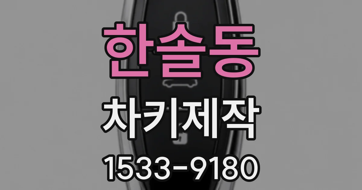 한솔동 차키제작