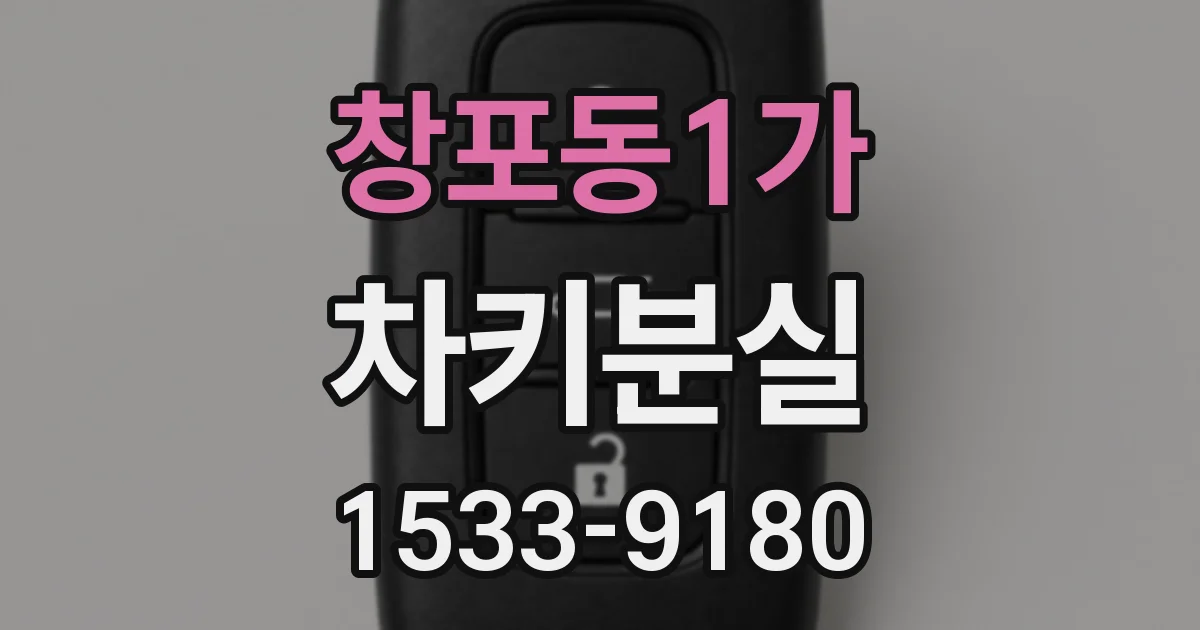 창포동1가 차키분실