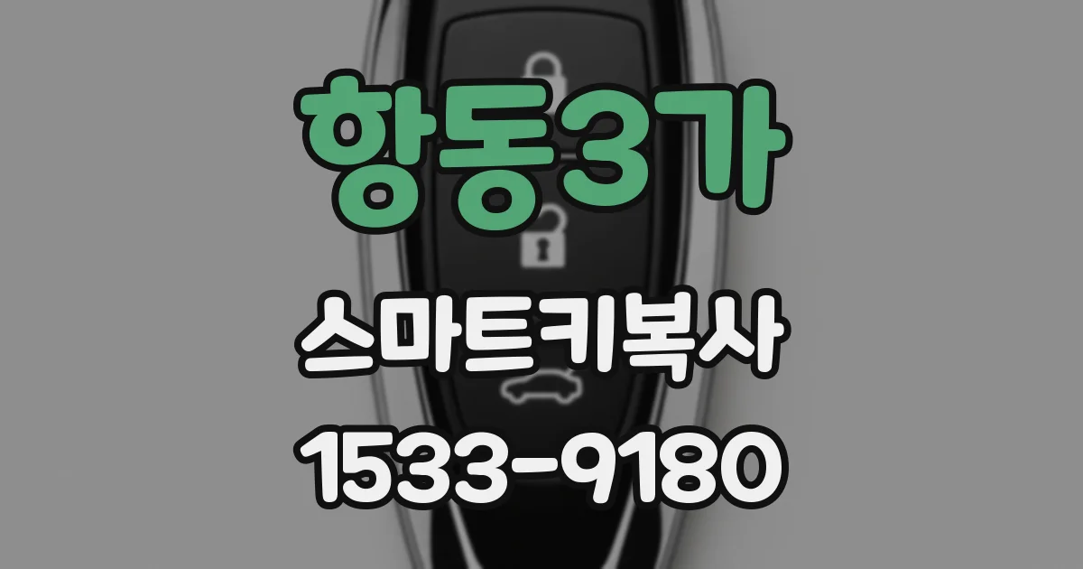항동3가 스마트키복사