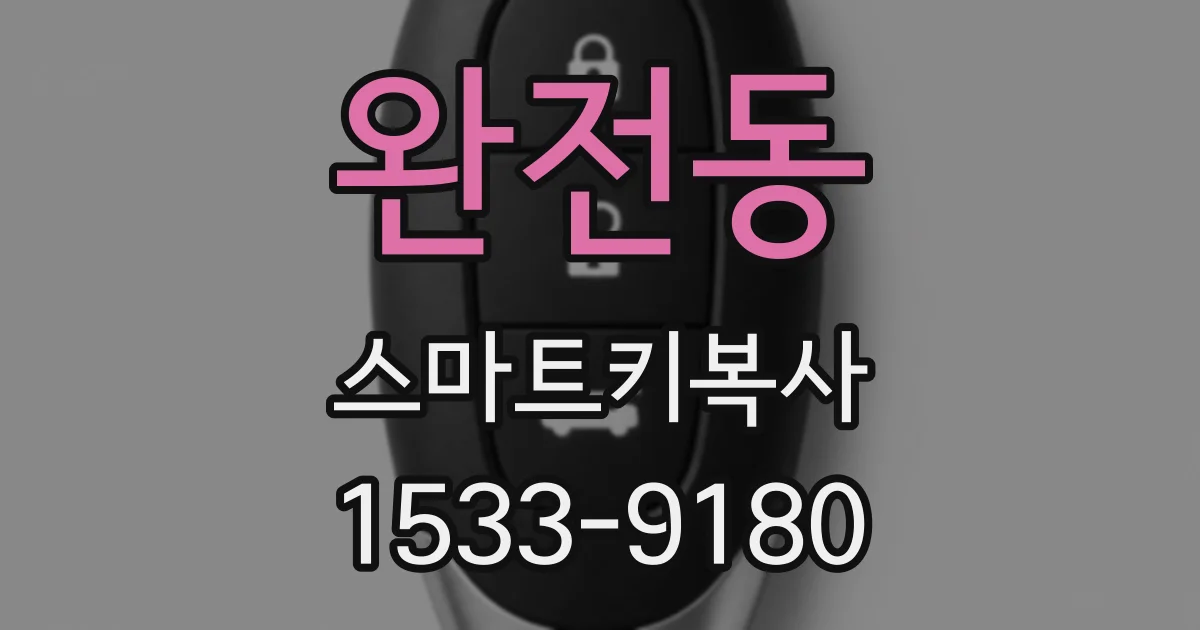 완전동 스마트키복사