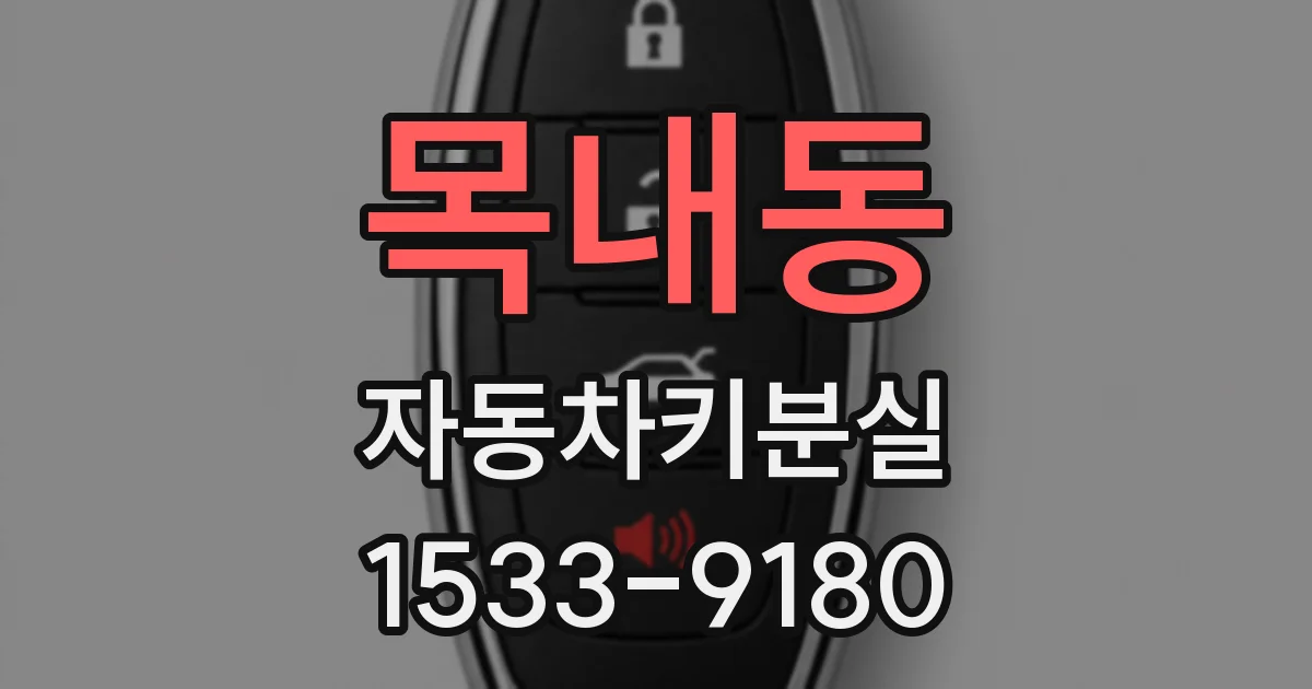 목내동 자동차키분실