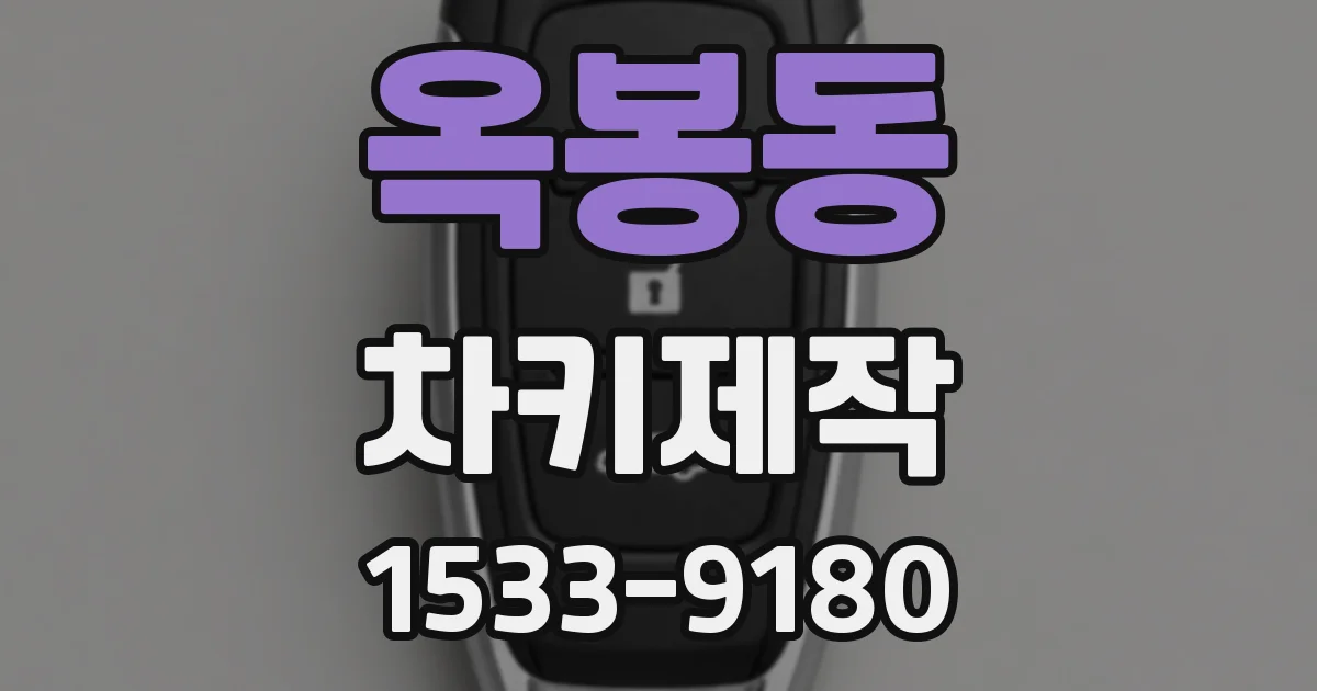 옥봉동 차키제작