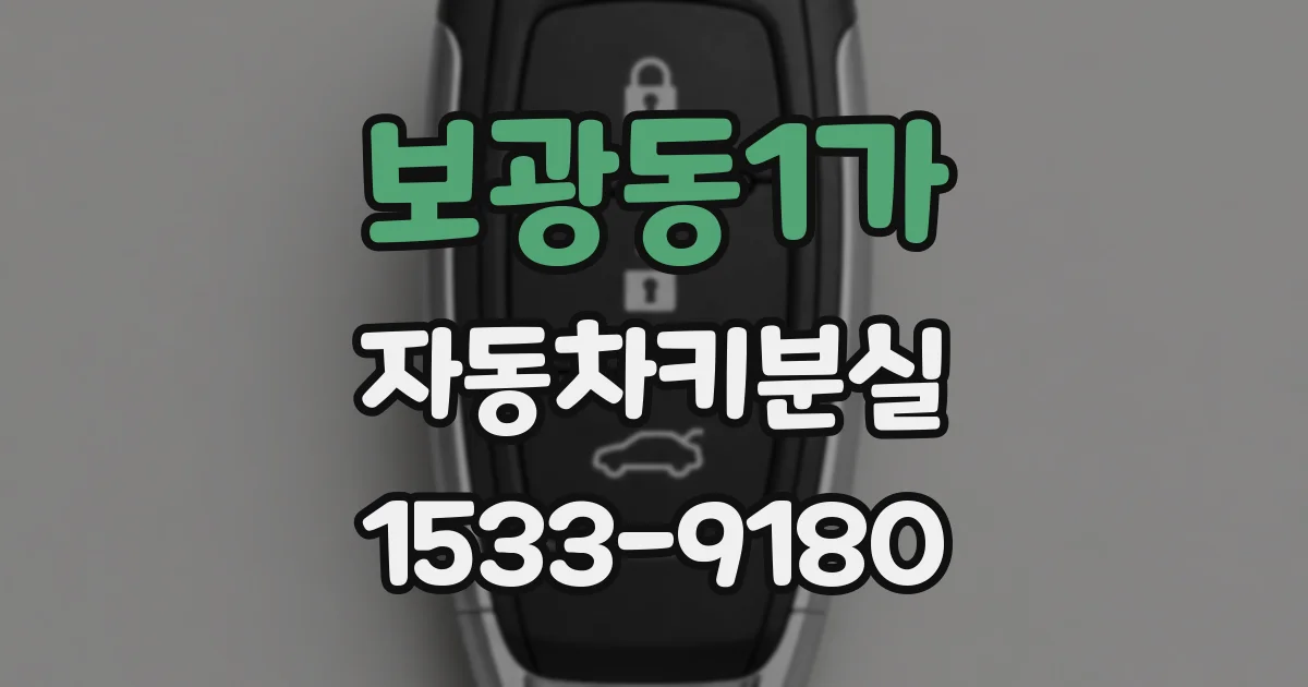 보광동1가 자동차키분실