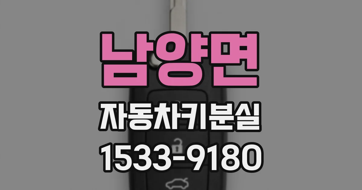 남양면 자동차키분실