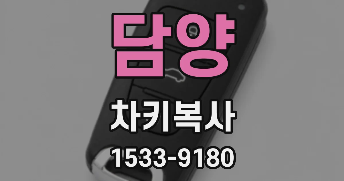 담양 차키복사