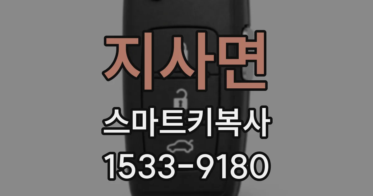 지사면 스마트키복사