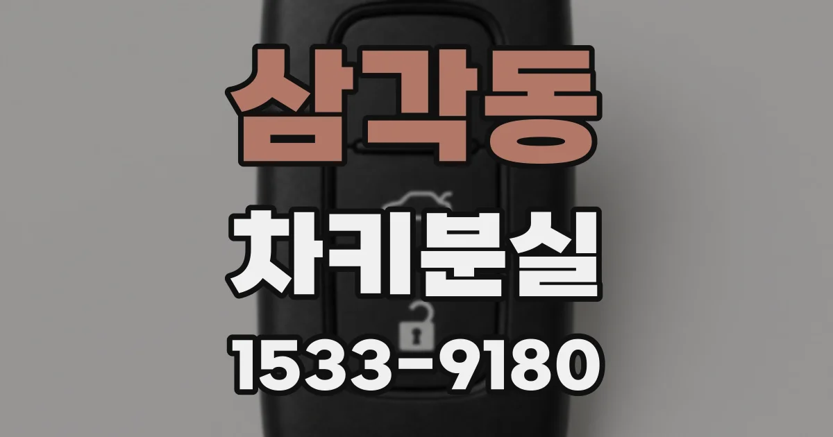 삼각동 차키분실