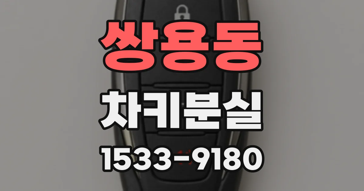 쌍용동 차키분실