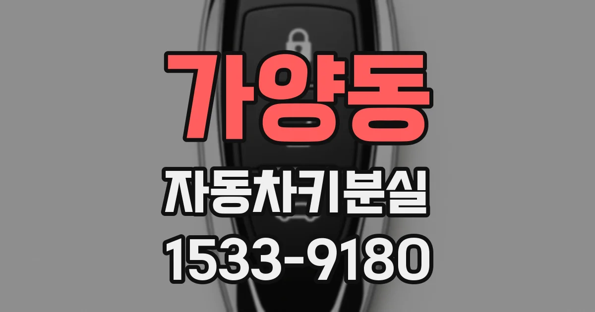 가양동 자동차키분실
