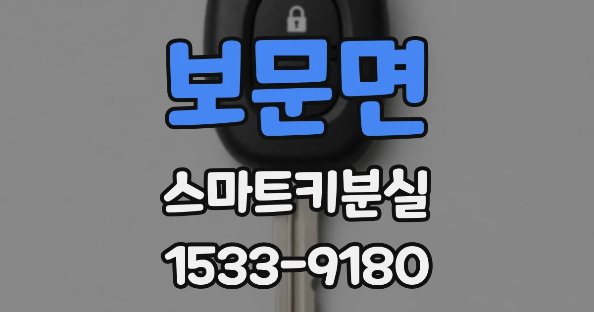 보문면 스마트키분실
