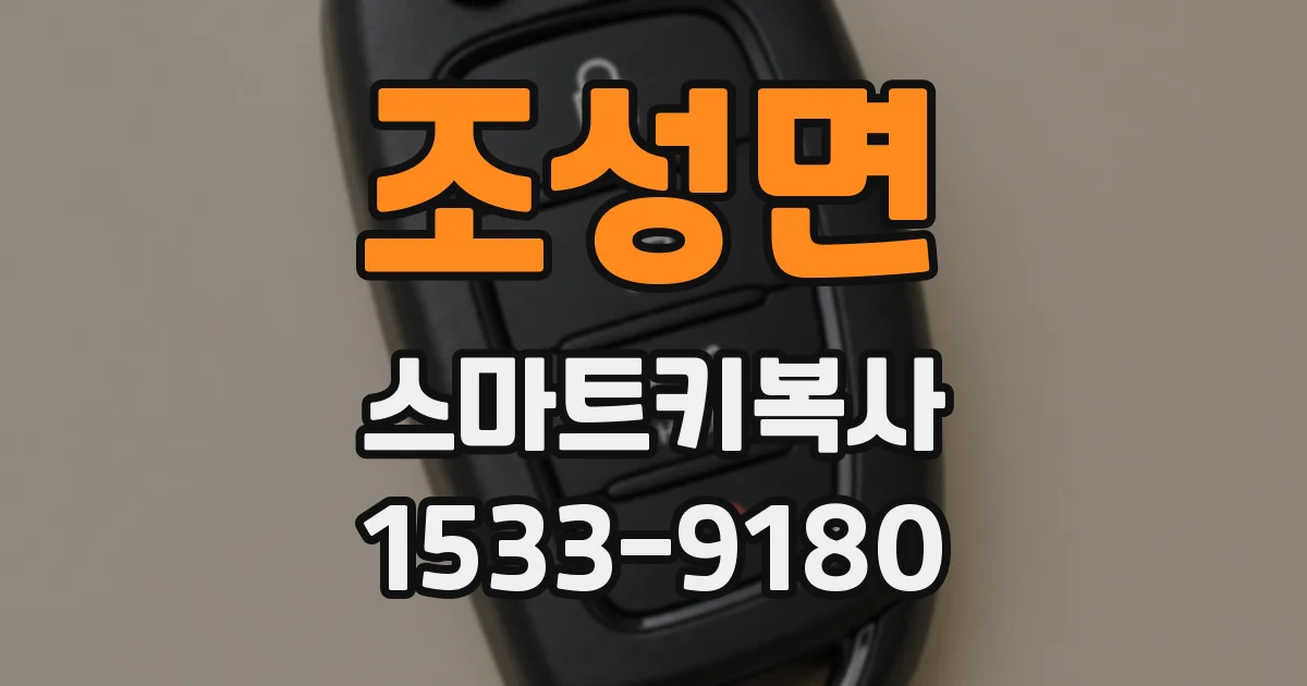 조성면 스마트키복사