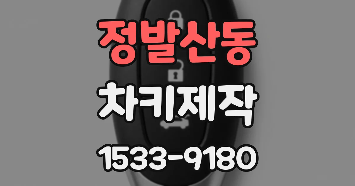 정발산동 차키제작