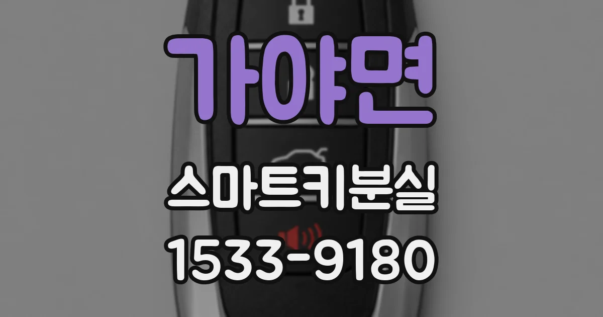가야면 스마트키분실